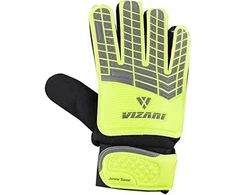 Vizari Junior Saver vaikiškos vartininko pirštinės - geltonos, pilkos, juodos - dydis 4
