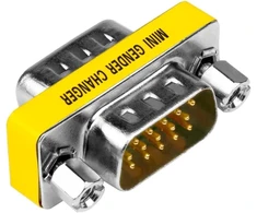 Vmojo vga jungtis vga male į vga male adapteris 15 kontaktų 15 kontaktų adapterio jungtis svga mini gender keitiklis [2 vnt.]
