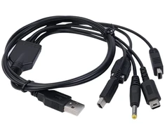 Voanzo 5 viename žaidimų konsolės įkrovimo laidas, suderinamas su wii u/new 3dsxl/new 3ds/nds lite sp/psp 5