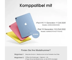 Vobafe dėklas su klaviatūra, skirtas ipad 11 10 kartos (2025/2022, 10.9/11 colių), magnetinė nuimama bluetooth klaviatūra su atnaujintu klavišų gaubtu, ipad a16 klaviatūra su rašiklio laikikliu, mėlyna