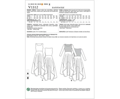 Vogue Patterns V1312 dydis F5 16-18-20-22-24 suknelė