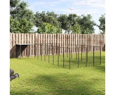 Voljeras šunims, juodos spalvos, 13,31m², plienas