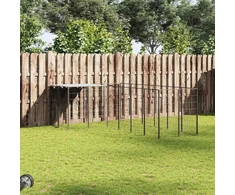 Voljeras šunims, juodos spalvos, 8,47 m², plienas