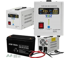 Volt Polska Avarinis maitinimas avarinis maitinimo šaltinis ups katilui co 800e 12v + 100ah agm