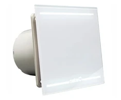 Vonios ventiliatorius Cata E100 Glt baltas stiklas Timer Led