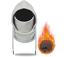 Vonjuma Balaclava kepurė žieminė termo slidinėjimo kaukė fleece neperpučiama veido gobtuvo kepurė šalikas balaclava vyrams moterims pilka