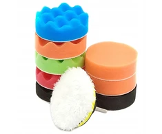 Vorfal poliravimo kempinių rinkinys, padeliai grąžtui 80 mm, poliravimo kempinė, diskinis velcro