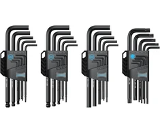 Vorxeon 36 dalių šešiakampių raktų rinkinys su 9 galvučių ir 9 plokščiagalvių šešiakampių lizdų (1,5–10 mm), 9 Sea (1/16"–3/8") ir 9 Star Tx (t10–t50) spalvų kodais dviračių ir automobilių remontui