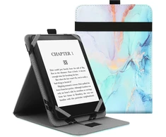 Vovipo universalus dėklas 6 colių, 6,8 colių 7 Kindle Paperwhite/colorsoft Ereaders, apsauginis dėklas su rankos dirželiu, suderinamas su Kindle/kobo/tolino/pocketook/sony 6-6,8-7 colių ebook skaityklėmis - marmurinis