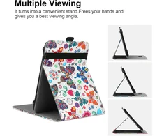 Vovipo universalus dėklas 6 colių, 6,8 colių 7 Kindle Paperwhite/colorsoft e-skaityklėms, apsauginis dėklas su rankos dirželiu, suderinamas su Kindle/kobo/tolino/pocketook/sony 6-6,8-7 colių e-skaityklėmis