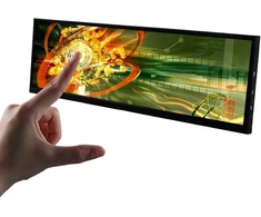 Vsdisplay 14.5 colių 2560 x 720 2k ips lcd ištemptas plataus formato monitorius, usb type c vaizdo įvestis, metalinis korpusas, dvigubi garsiakalbiai