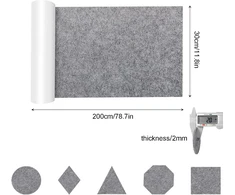 Fotelis Vueinrg veltinis lipnus, parduodamas metrais, 2 mm veltinio slystukai, lipnus veltinio kilimėlis 30 x 200 cm, lipnios veltinio plokštės baldų slystukams kirpti, veltinis kėdėms, baldams, sofai (pilkas)