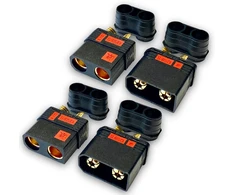 Vuniversum 2 poros (4 vnt.) originalūs anti-flash didelės srovės qs8s qs8 8 mm ec8 auksiniai kištukiniai jungtys atvirkštinio poliškumo apsauga juoda iki 180a e-bike lipo baterija
