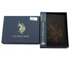Vyriška odinė piniginė originali U.s. Polo Assn. Abpe7027hm ruda