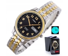 Vyriškas laikrodis Timex Charles Two-tone T26481 Indiglo + dėžutė
