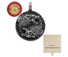 Vyriškas skandinaviško stiliaus vilkų pakabukas Vikings, chirurginis plienas, Blingart
