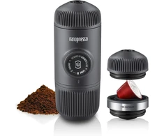 Wacaco Nanopresso nešiojamas espreso kavos aparatas su Ns adapteriu, patobulinta Minipresso versija, kompaktiškas kelioninis kavos aparatas, 18 bar slėgis, valdomas rankiniu būdu, puikiai tinka stovyklavimui ir nuotykiams