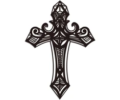 Wadorn metalinė sienų dekoracija, metalo menas, namų dekoracija, pakabinama dekoracija, linija, sienų skulptūra, virtuvės dekoracija, lauko ornamentai miegamajam, svetainei, 21.3 x 30 cm, kryžiaus raštas