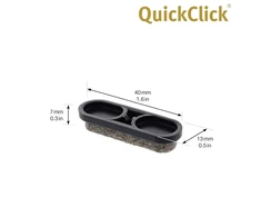 Wagner Quickclick® tandeminių kėdžių slydimo elementai // 8 keičiamų slydimo elementų rinkinys // "ultrasoft" skersmuo 39 x 12 mm - 15899000