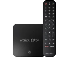 Vaizdo grotuvas Waipu.tv Box | su apšviestu nuotolinio valdymo pulteliu | televizija per wifi | lan | hdmi | 4k | hdr10+ | dolby vision | dolby atmos | 3 mėnesių 300 tv kanalų ir 40 000 filmų bei serialų kuponas