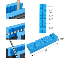 Wangcl 2 vnt. 5" magnetiniai spaustuvo žiaunų dangteliai su daugia griovelių, patvarūs tpu gumos dangteliai, universalūs spaustuvo minkšti žiaunai