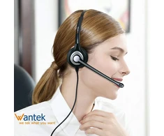 Wantek binauralinės 3.5 mm ausinės telefonui su triukšmą slopinančiu mikrofonu