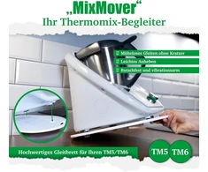 Wave Brands stumdoma lenta Thermomix Tm6, Mixmover, priedai Tm5 ir Tm6, lengvas slydimas maisto kombainui, aukštos kokybės akrilas, baltas