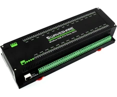 Waveshare 30 kanalų ethernet relės modulis, modbus rtu/modbus tcp protokolas, poe prievado komunikacija, su įvairiomis izoliacijos ir apsaugos grandinėmis, pramoninės klasės montuojamas ant din bėgelio korpusas