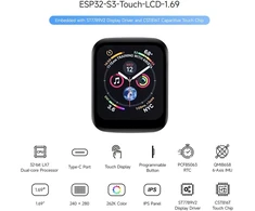 Waveshare Esp32-s3 1.69 colių jutiklinis ekranas, skirtas kūrimo plokštei, 240 x 280 pikselių, 262k spalvų, kompaktiškas dydis, micro lcd ekranas su Esp32-s3, akselerometro ir giroskopo jutikliu