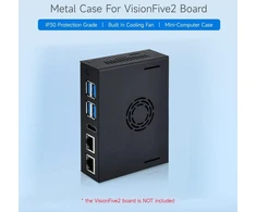 Waveshare metalinis korpusas, skirtas Visionfive2 plokštei (neįtrauktas) su aušinimo ventiliatoriumi, mini kompiuterio korpusas