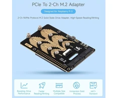 Waveshare Pcie M.2 Hat+ adapteris Raspberry Pi 5, 2x Nvme