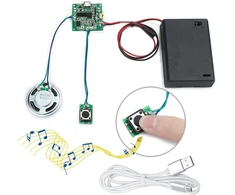 Wayintop mp3 garso lusto modulis, įrašomas programuojamas muzikos garso modulis 8 mb, atsisiunčiamas per usb, įkraunamas su aa baterijų dėžute ir micro usb laidu "pasidaryk pats" dovanai