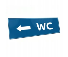 Wc rodyklė į kairę, lipnus graviruotas ženklas - F serija