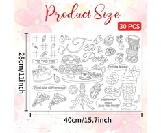 Webeedy 30 vienetų arbatos vakarėlio padėkliukai spalvinimui 40 x 28 cm valgomojo padėkliukų rinkinys piešimo popierius tapybos staltiesė "pasidaryk pats" tapybos plakatas restoranui kalėdinės dekoracijos