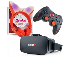 Webski Google Vr 3d akiniai su ausinėmis + Bluetooth pultelis