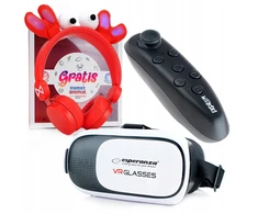 Webski Vr 3d akiniai su ausinėmis + Bluetooth pultelis