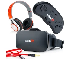 Webski Vr 3d akiniai su ausinėmis + Bluetooth pultelis