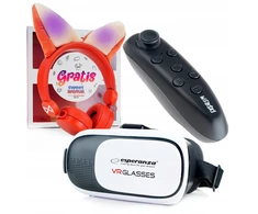 Webski Vr 3d akiniai su ausinėmis + Bluetooth pultelis