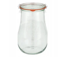 Weck Tulip stiklainis su dangteliu 1750 ml 4 vnt