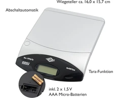 Svarstyklės Wedo 482200 Easy Scales 2000g/1g šviesiai pilka/juoda sidabrinė/juoda
