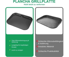Well grill plokščia kepimo plokštė ir grotelės, skirtos ninja woodfire og701eu serijai, plancha kepimo plokštė ir nerūdijančio plieno grotelių priedai, skirti ninja wood fire elektriniam griliui, xskgrdplteu, cb350eu