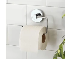 Wenko Vacuum-loc® sieninis tualetinio popieriaus laikiklis Milazzo, laikiklis tualetiniam popieriui vonioje ir Wc, chromuotas metalas, 13,5 x 17,5 x 16 cm