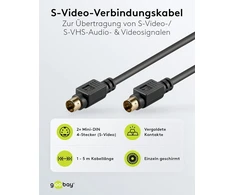 Wentronic 50059-gb 5m Mini Din 4-pin Audio Video Kabelis