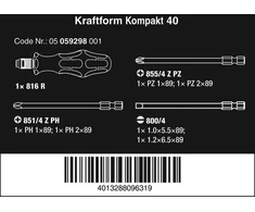 Wera Kraftform Kompakt 40 Atsuktuvų antgalių rinkinys (7 vnt.)