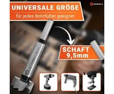 Werkheld® Forstner grąžtų rinkinys [tikslus ir ypač grūdintas] - 13 skirtingų grąžtų skylėms gręžti nuo 10 iki 60 mm visų tipų medienai [su dėžute laikymui]