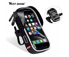 West Biking Dviratininko krepšys ant vairo telefonui iki 6 colių
