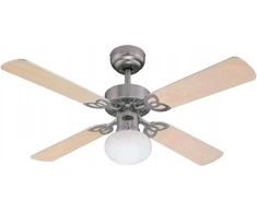 Westinghouse Lubų ventiliatorius Vegas Klevas/sidabrinis - 105cm | Ventiliatorius su lempa virtuvei
