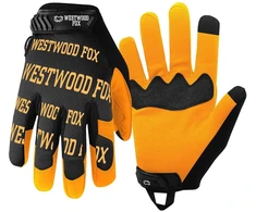 Westwood Fox darbo pirštinės, universalios apsauginės pirštinės, neslystančios mechaniko pirštinės, tvirtas sukibimas, tinkamos naudoti su jutikliniu ekranu, lengvos darbo pirštinės, statybininkams (geltonos, L)