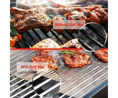 Wholefire grilio kilimėlių rinkinys, nepridegantis tinkleliu dengtas daugkartinio naudojimo bbq kepimo priedas griliui, orkaitei, maisto gaminimui, 40 x 33 cm