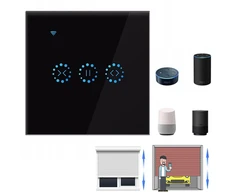Wifi išmanusis jungiklis, skirtas Google Home &amp; Alexa, juodas, su laikmačiu